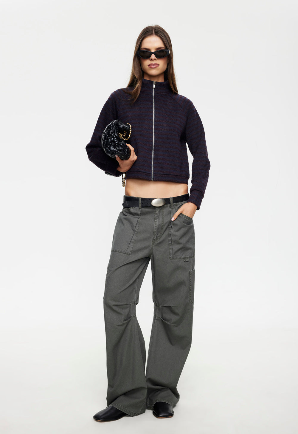 Bloom Knit Jacket - Forest Stripe Lioness Fashion