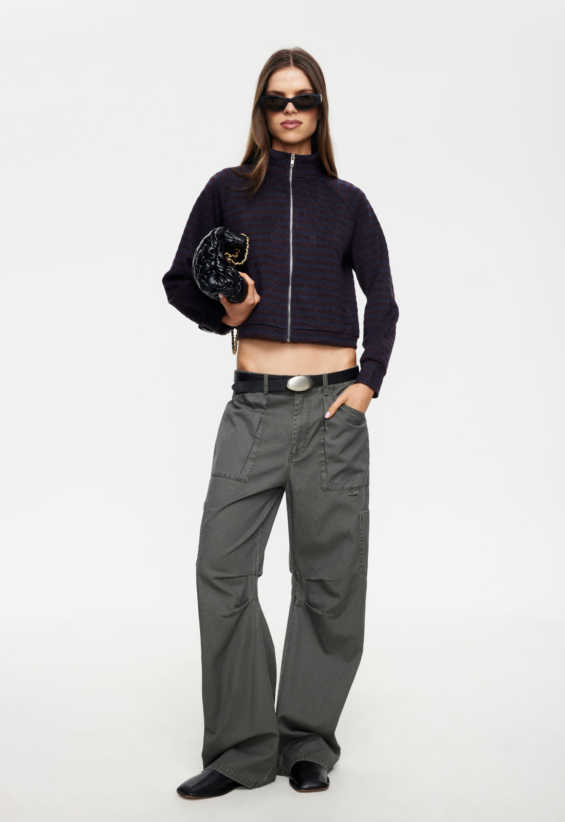 Bloom Knit Jacket - Forest Stripe Lioness Fashion
