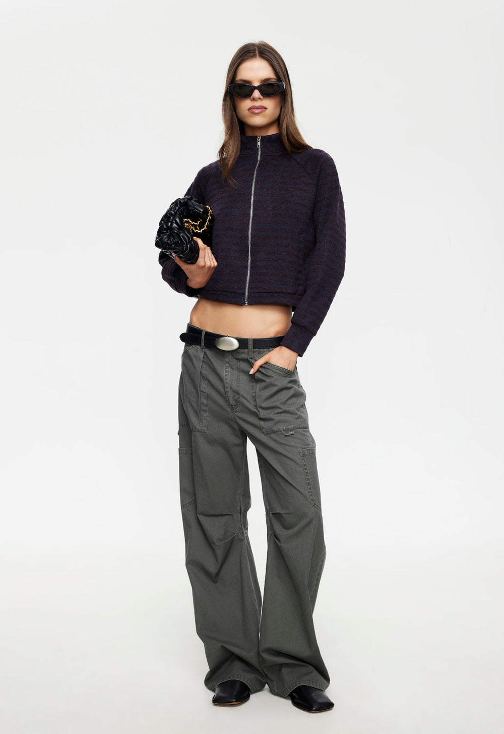 Bloom Knit Jacket - Forest Stripe Lioness Fashion