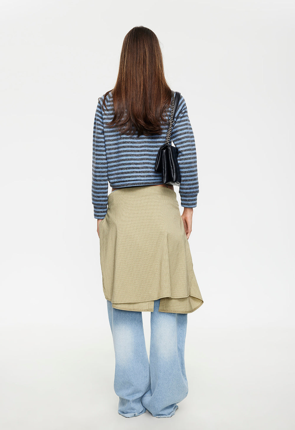 Bloom Knit Jacket - Grey Blue Stripe Lioness Fashion
