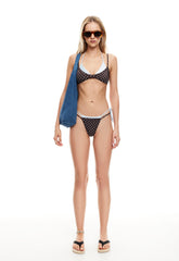 RHODE TOP - CHOCOLATE BLUE POLKA Lioness Fashion