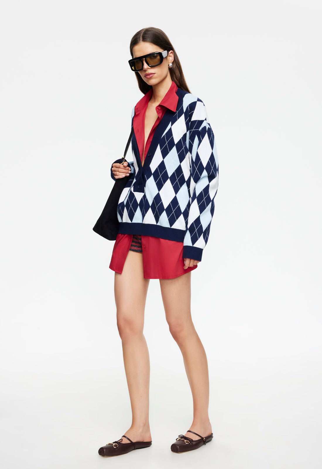 PRADO KNIT - BLUE ARGYLE Lioness Fashion