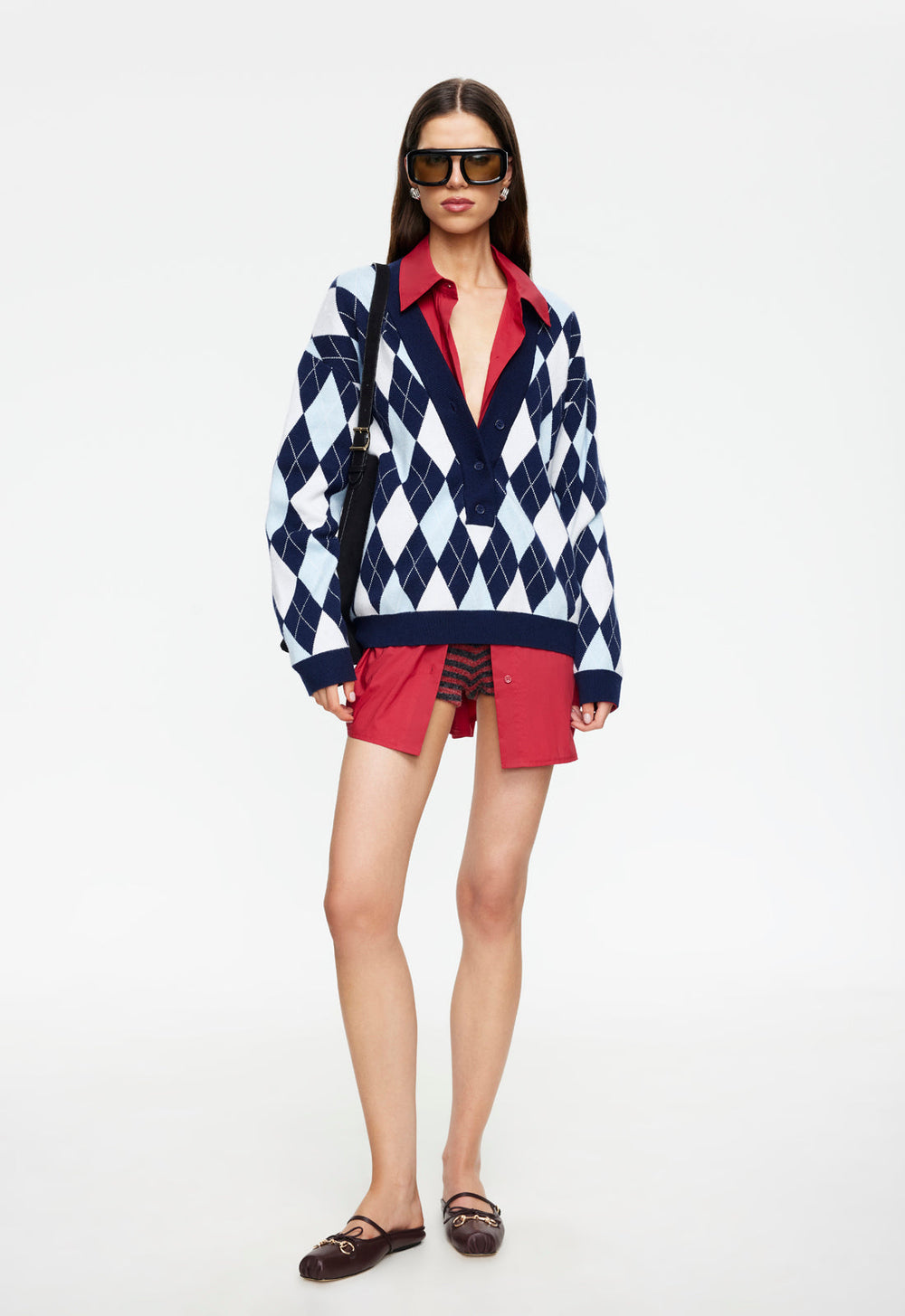 PRADO KNIT - BLUE ARGYLE Lioness Fashion