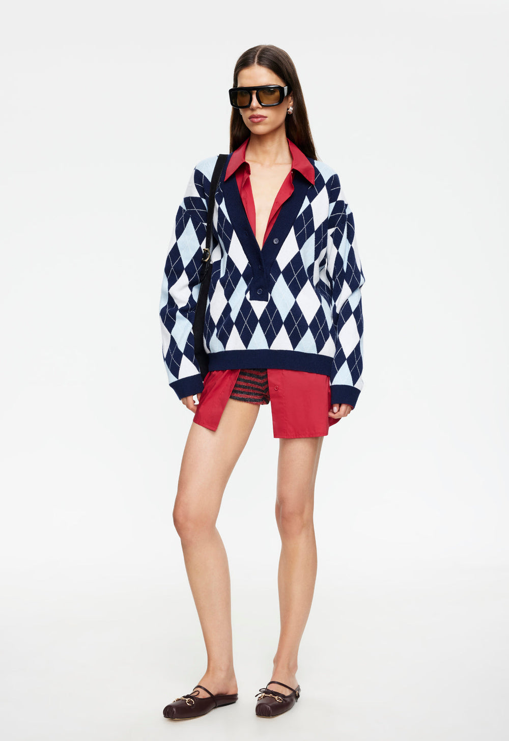 PRADO KNIT - BLUE ARGYLE Lioness Fashion