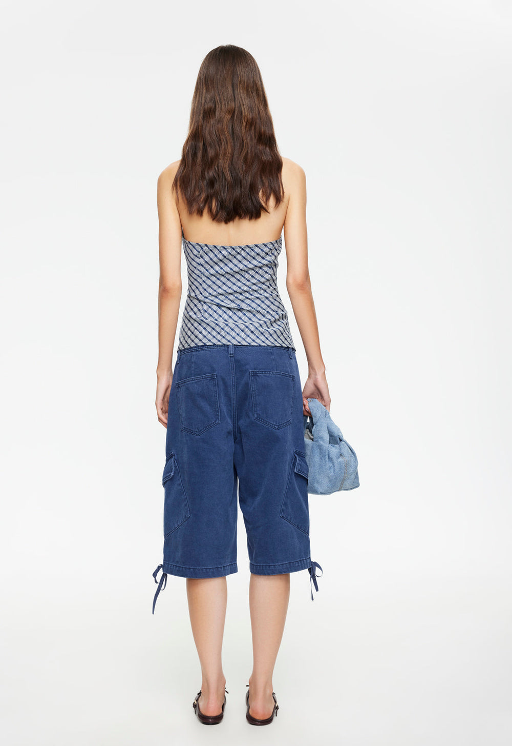 POWER HOUR HALTER - NAVY PLAID Lioness Fashion
