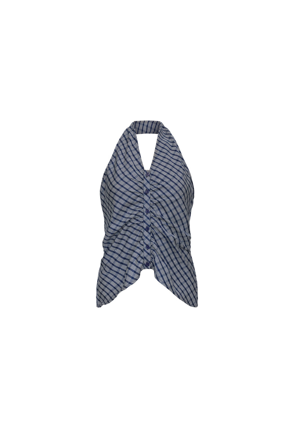POWER HOUR HALTER - NAVY PLAID Lioness Fashion