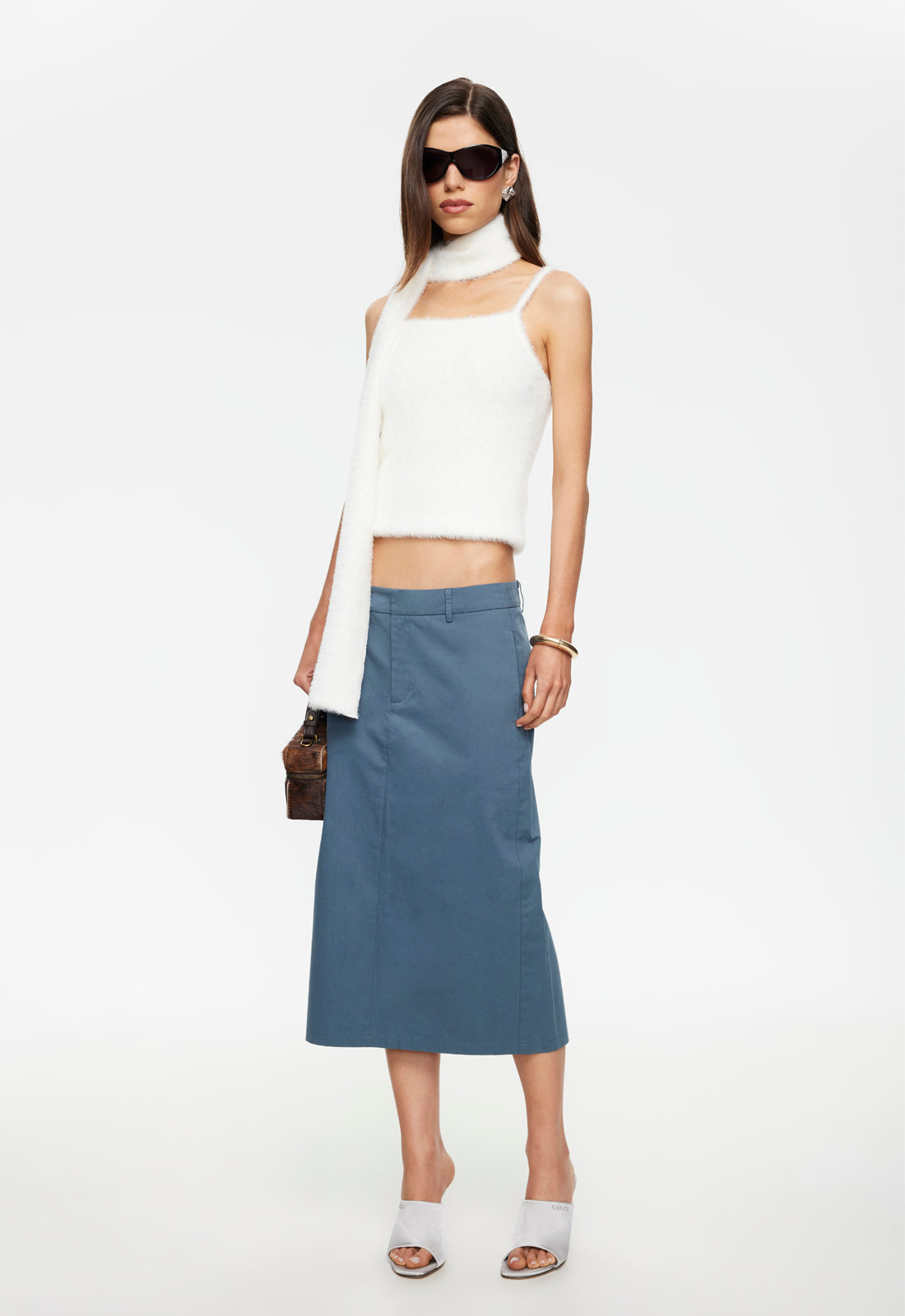 Famiglia Midi Skirt - Slate Lioness Fashion