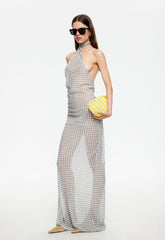 LUX MAXI DRESS - SKY CHECK Lioness Fashion
