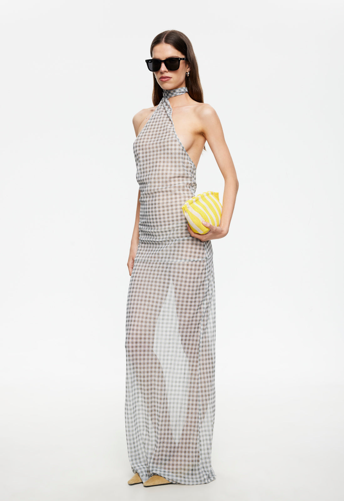 LUX MAXI DRESS - SKY CHECK Lioness Fashion