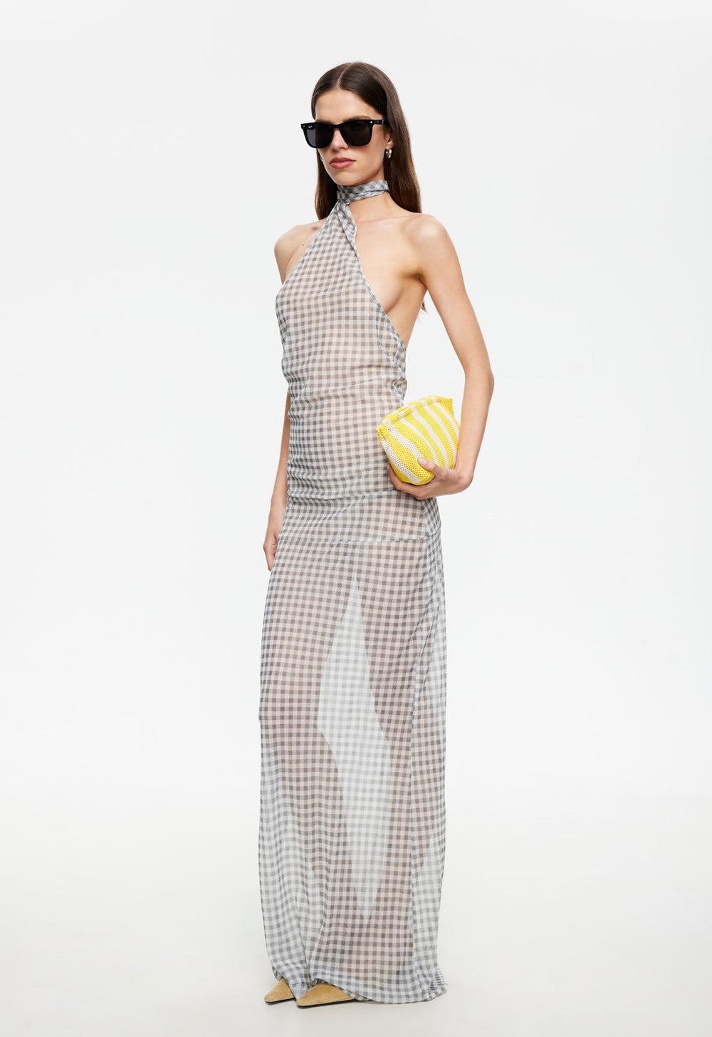 LUX MAXI DRESS - SKY CHECK Lioness Fashion