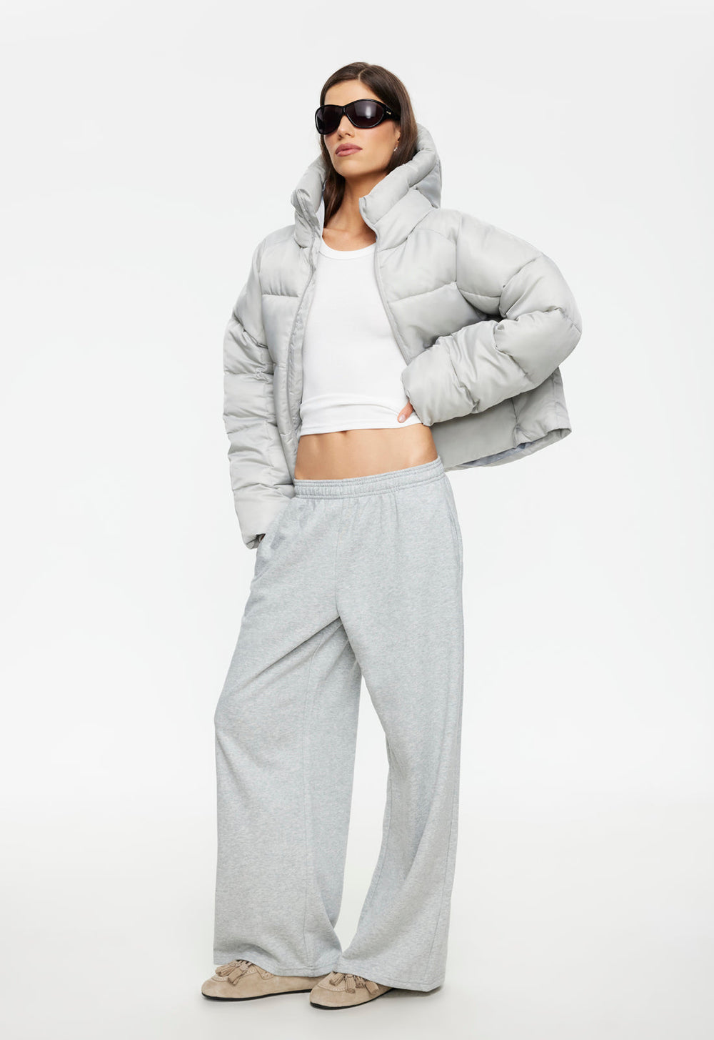 Cindy Puffer Jacket - Ash Lioness Fashion