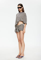 Bloom Bubble Skort - Beige Stripe Lioness Fashion