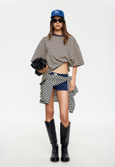 Bloom Short Sleeve - Beige Stripe Lioness Fashion