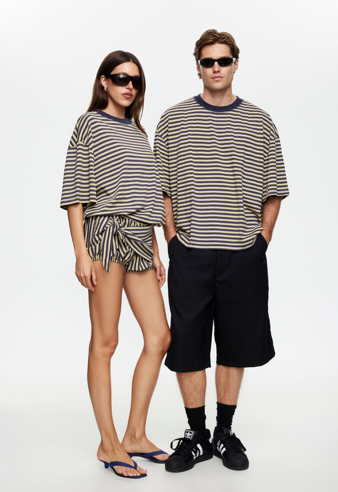 Bloom Short Sleeve - Beige Stripe Lioness Fashion