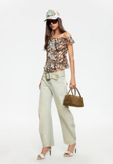 Truffle Ruffle Top - Tiger Lioness Fashion