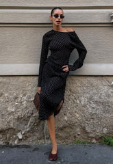 HAVEN MAXI DRESS - NOIR POLKA Lioness Fashion