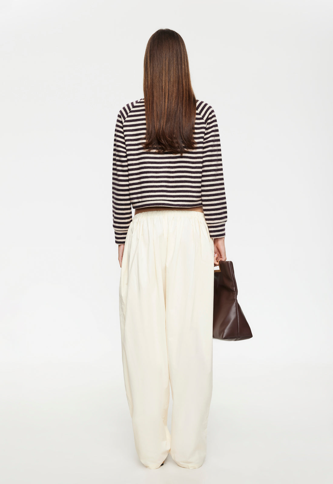 Bloom Knit jacket - Beige Chocolate Stripe Lioness Fashion