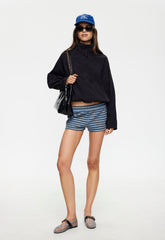 Bloom Knit Short - Grey Blue Stripe Lioness Fashion