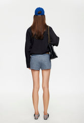 Bloom Knit Short - Grey Blue Stripe Lioness Fashion