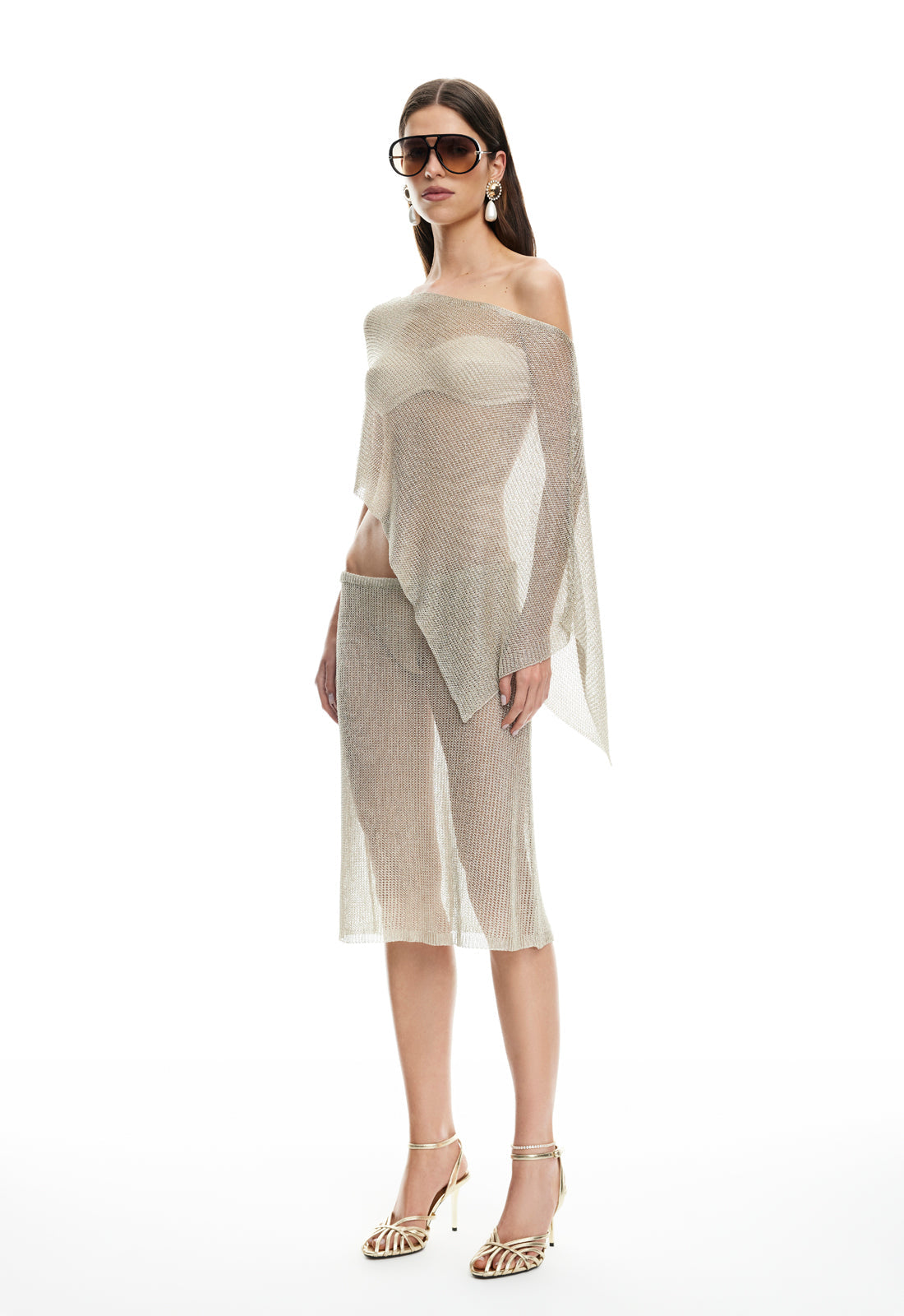 LUMINOUS MIDI SKIRT - TOPAZ Lioness Fashion