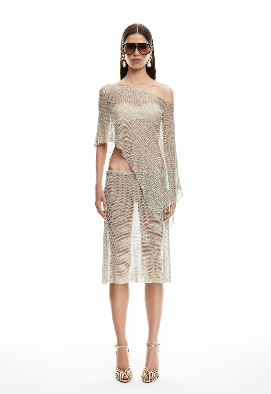 LUMINOUS MIDI SKIRT - TOPAZ Lioness Fashion
