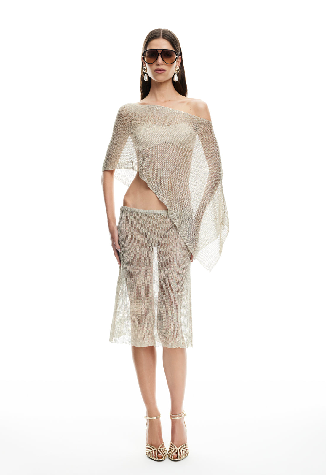 LUMINOUS MIDI SKIRT - TOPAZ Lioness Fashion