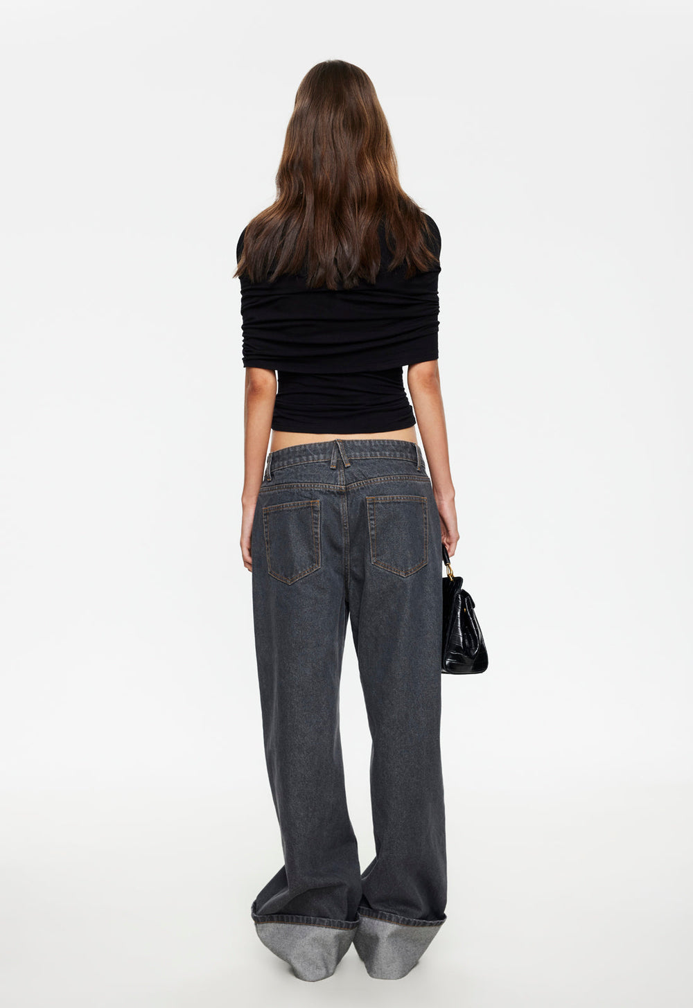 Top Model Cuffed Jean - Charcoal Lioness Fashion