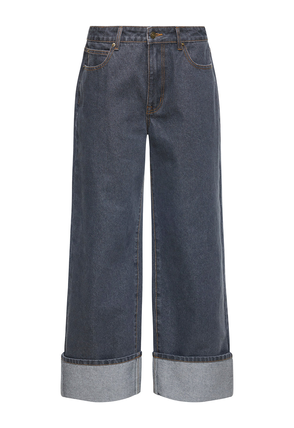 Top Model Cuffed Jean - Charcoal Lioness Fashion