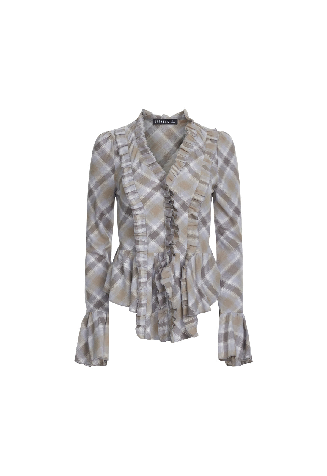 Odette Long Sleeve - Ash Plaid Lioness Fashion
