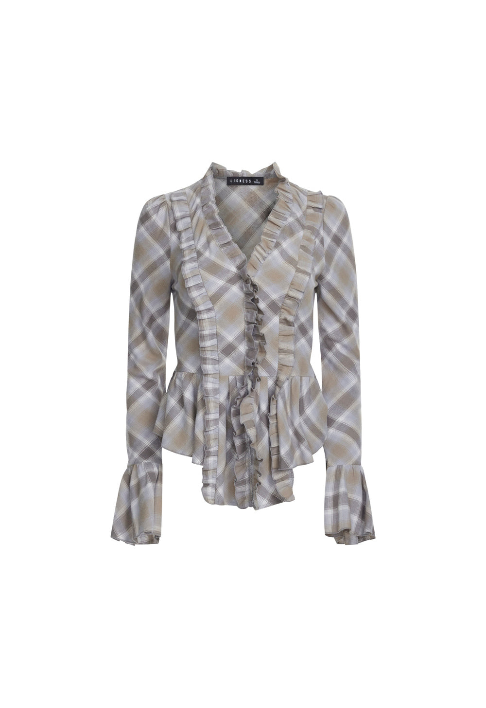 Odette Long Sleeve - Ash Plaid Lioness Fashion