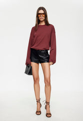 BLOOM LONG SLEEVE - CHOCOLATE WINE STRIPE Lioness Fashion