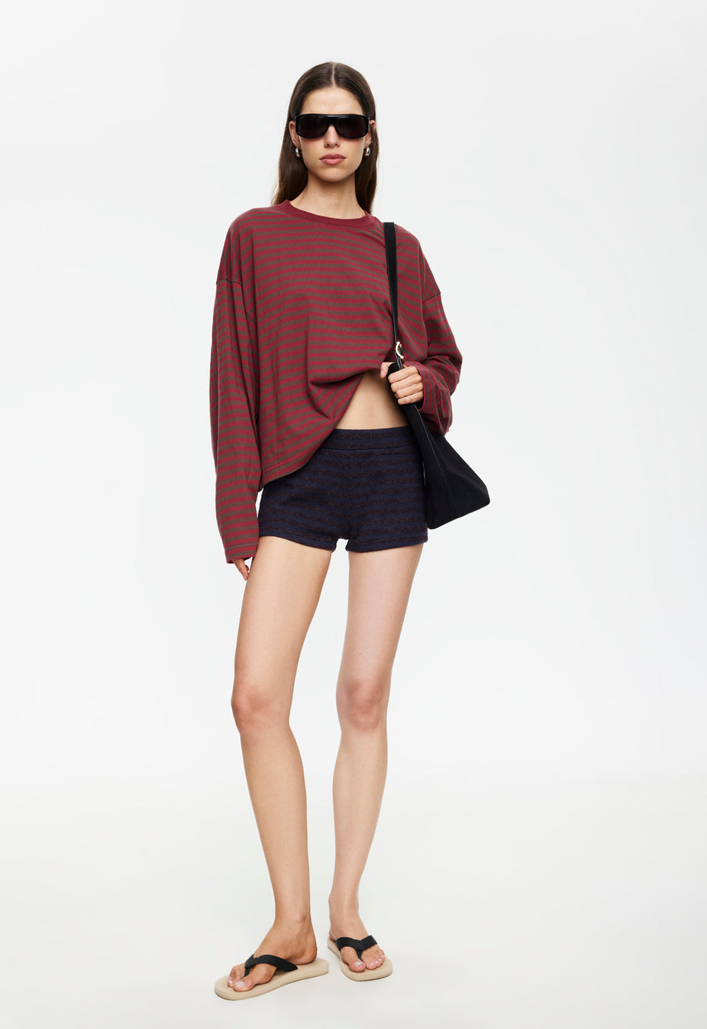 BLOOM LONG SLEEVE - CHOCOLATE WINE STRIPE Lioness Fashion