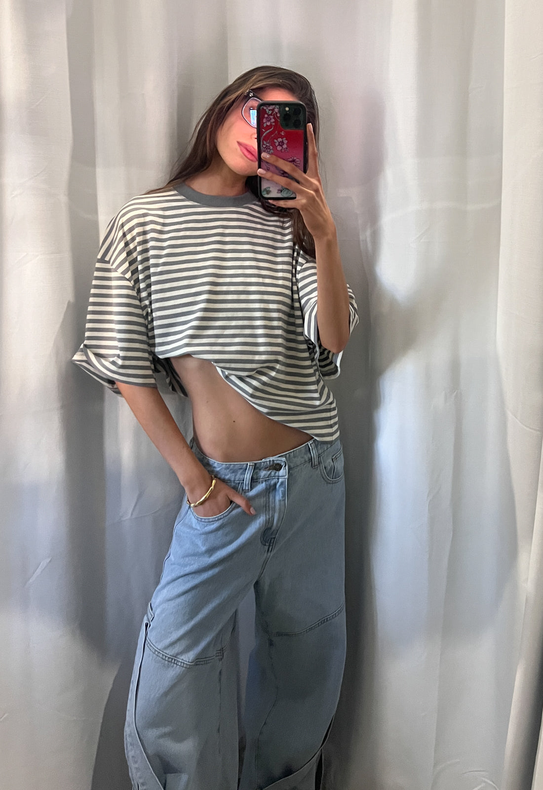 Bloom Short Sleeve - Ash Stripe Lioness Fashion
