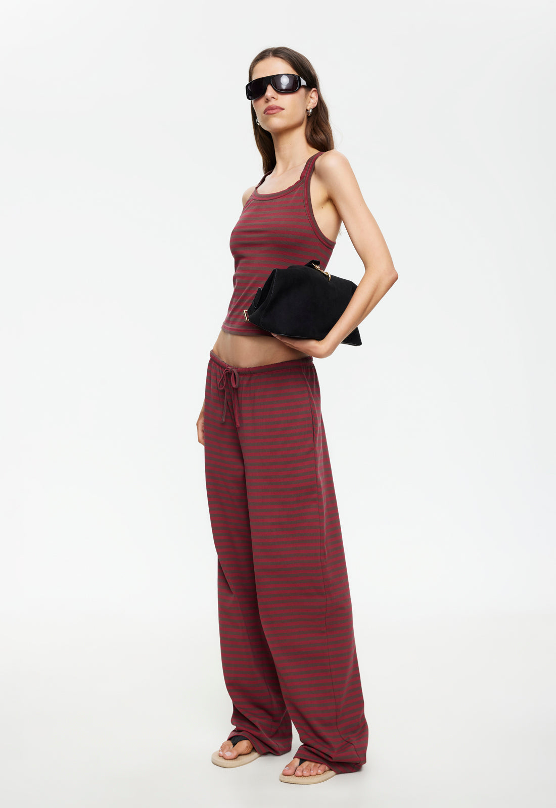 Bloom Pant - Chocolate Wine Stripe Lioness Fashion