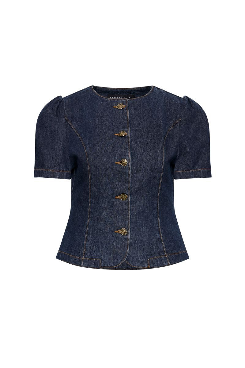 FEMME BLOUSE - DARK DENIM Lioness Fashion