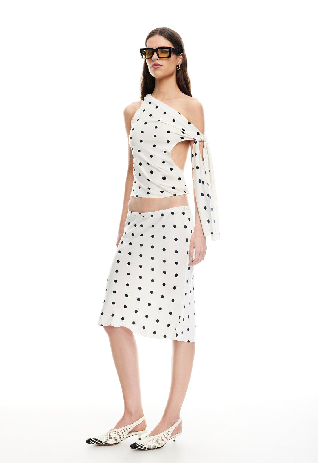 REVIVAL CAMI - CREAM POLKA Lioness Fashion