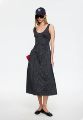 LUNA ROSA MAXI DRESS - NOIR POLKA Lioness Fashion