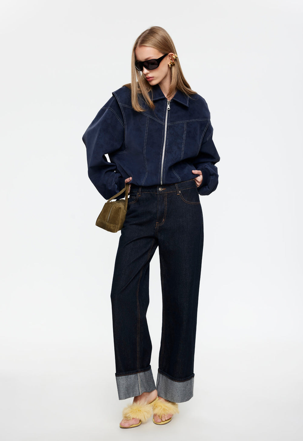 TOP MODEL CUFFED JEAN - DARK DENIM Lioness Fashion