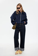 TOP MODEL CUFFED JEAN - DARK DENIM Lioness Fashion
