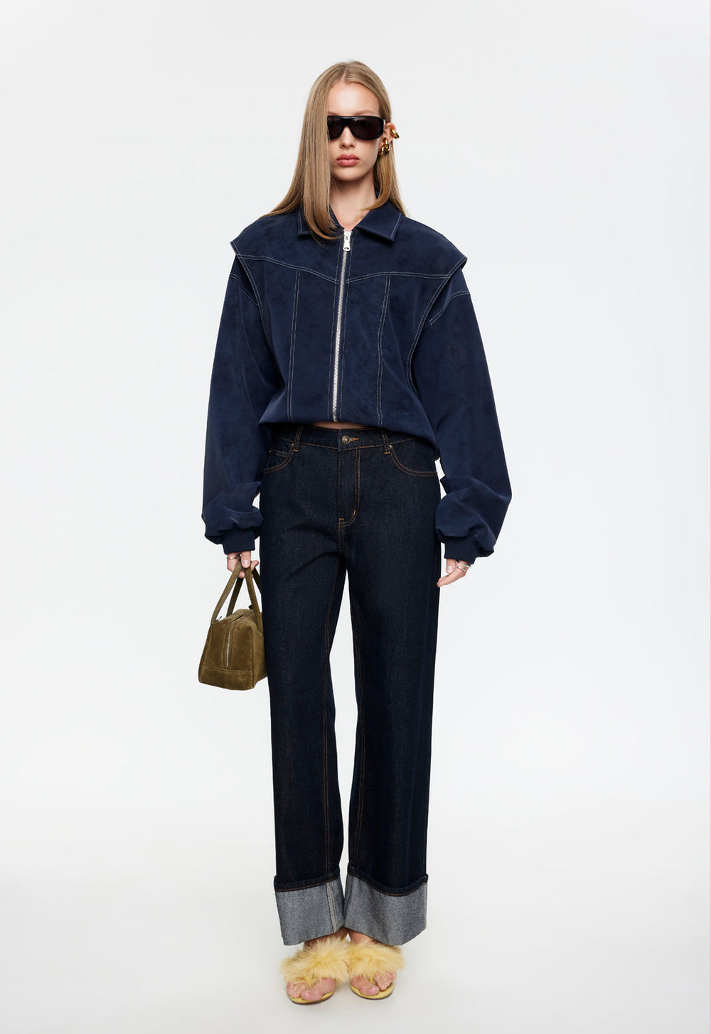 TOP MODEL CUFFED JEAN - DARK DENIM Lioness Fashion