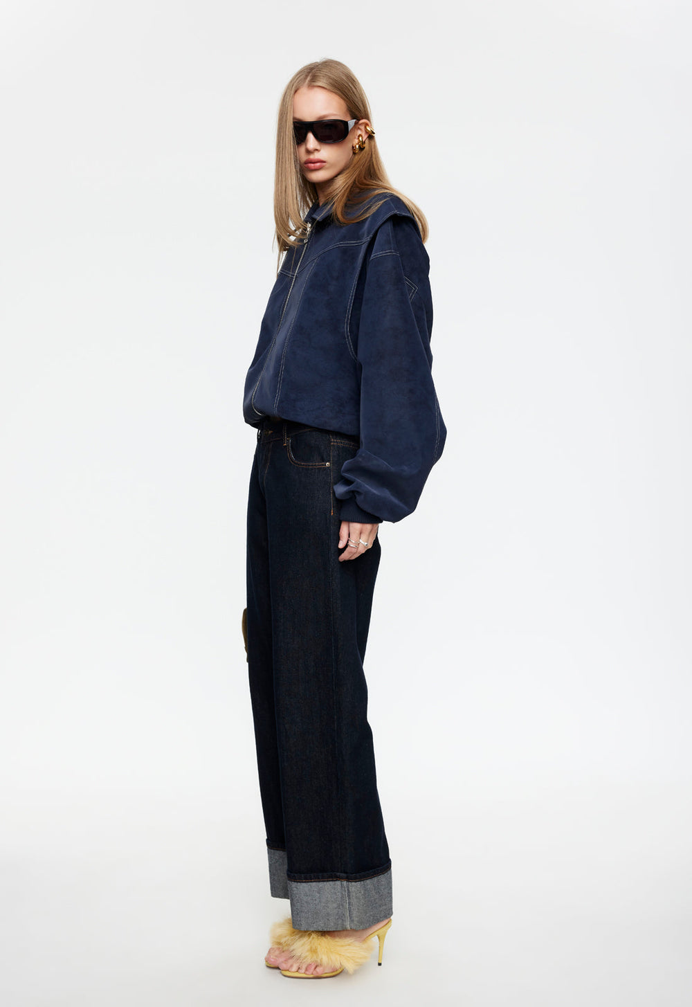 TOP MODEL CUFFED JEAN - DARK DENIM Lioness Fashion