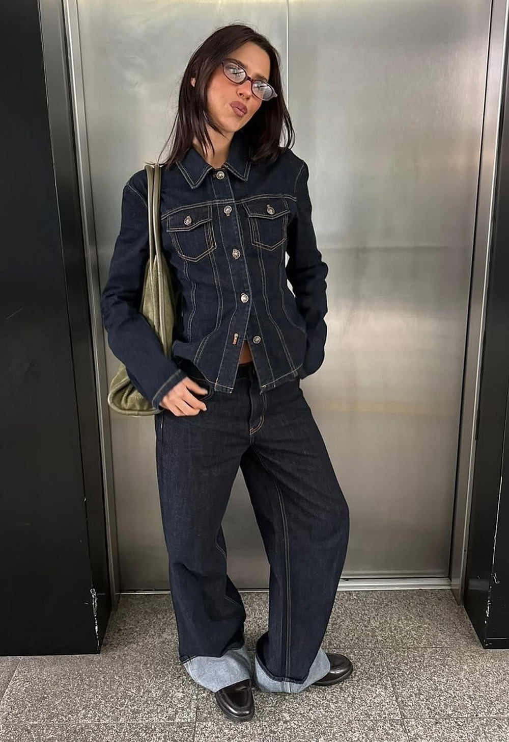 TOP MODEL CUFFED JEAN - DARK DENIM Lioness Fashion