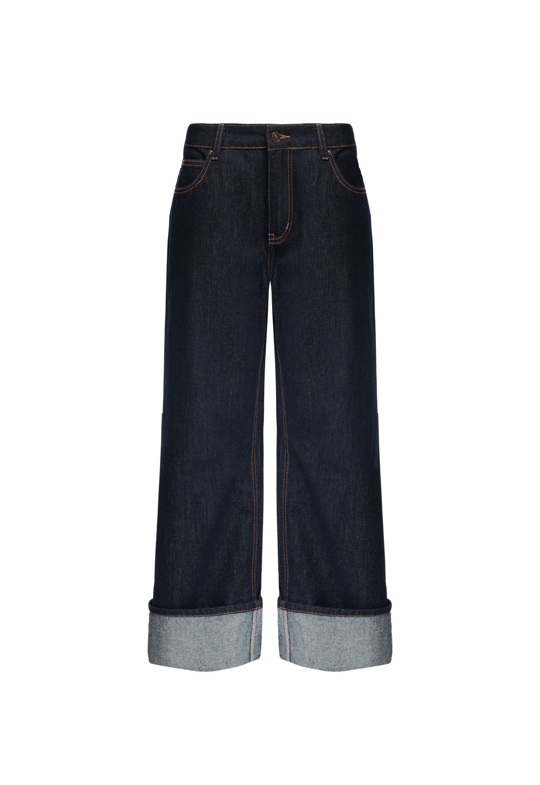 TOP MODEL CUFFED JEAN - DARK DENIM Lioness Fashion