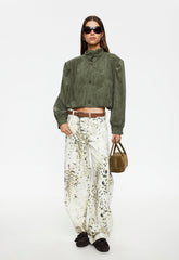 HORSESHOE JEAN - SNOW LEOPARD Lioness Fashion