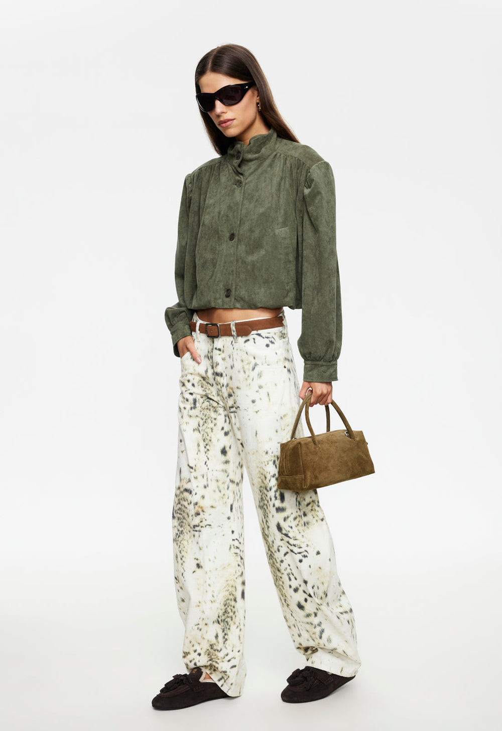 HORSESHOE JEAN - SNOW LEOPARD Lioness Fashion