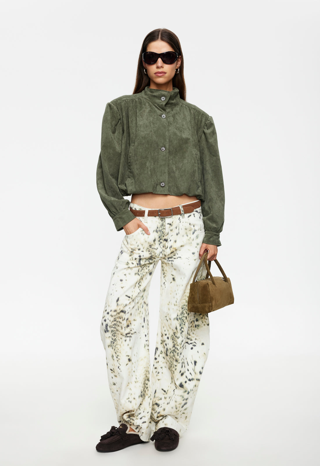 HORSESHOE JEAN - SNOW LEOPARD Lioness Fashion