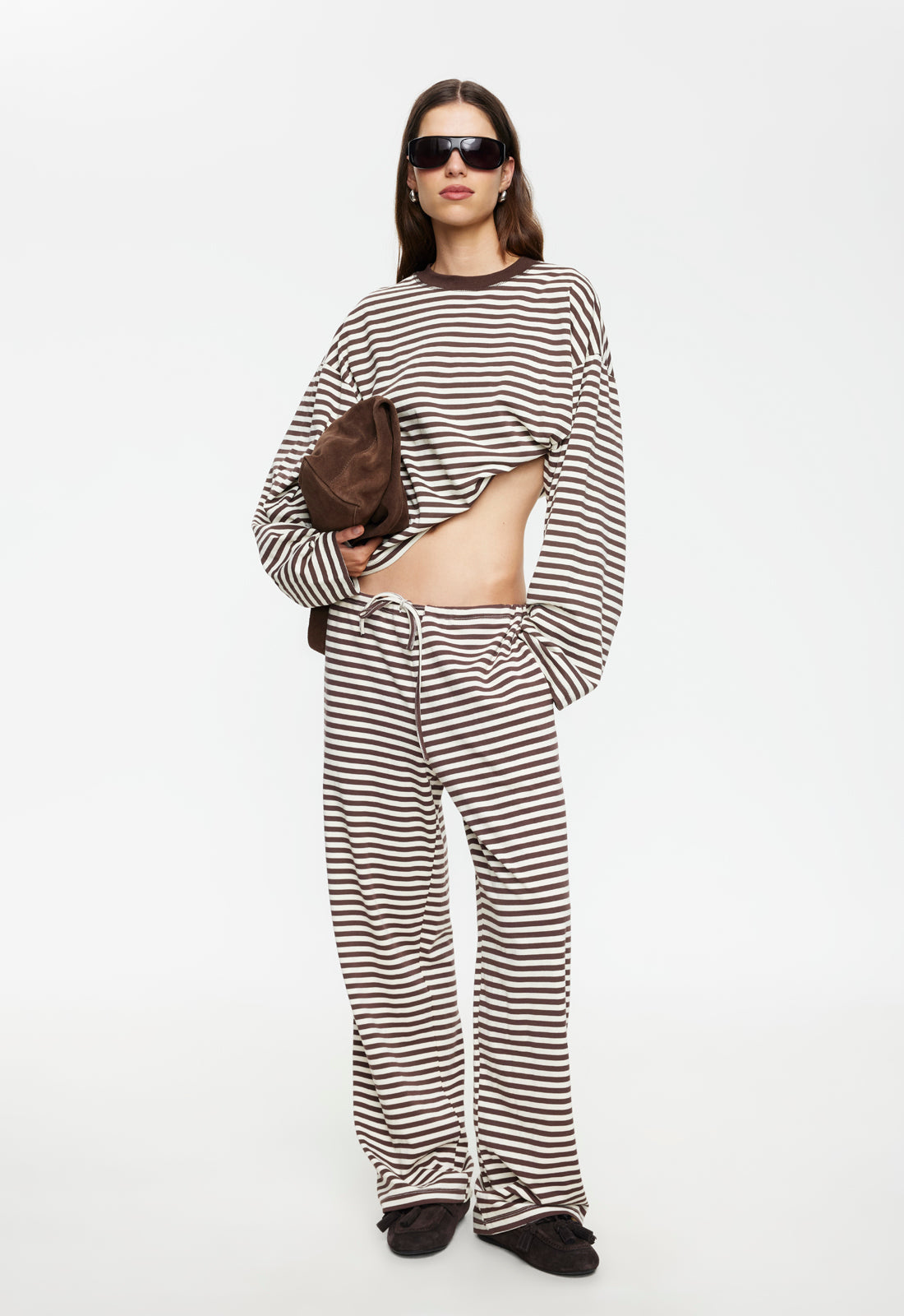 BLOOM PANT - DARK CHOCOLATE STRIPE Lioness Fashion