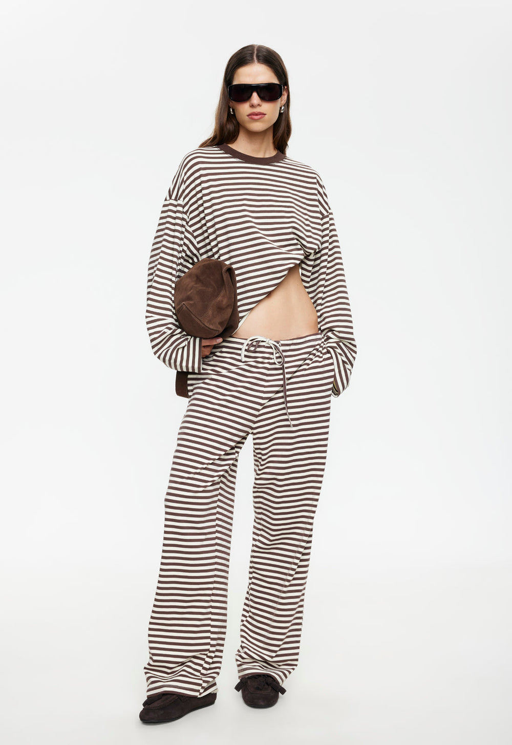 BLOOM PANT - DARK CHOCOLATE STRIPE Lioness Fashion