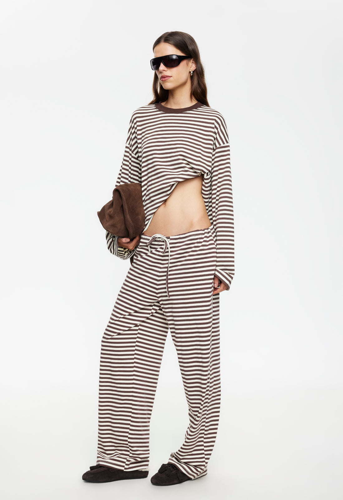 BLOOM PANT - DARK CHOCOLATE STRIPE Lioness Fashion