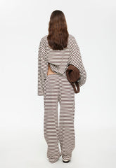 BLOOM PANT - DARK CHOCOLATE STRIPE Lioness Fashion